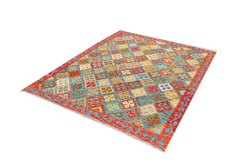 Multi Colored Kilim 5' 2 x 6' 3 - No. 66605 - ALRUG Rug Store