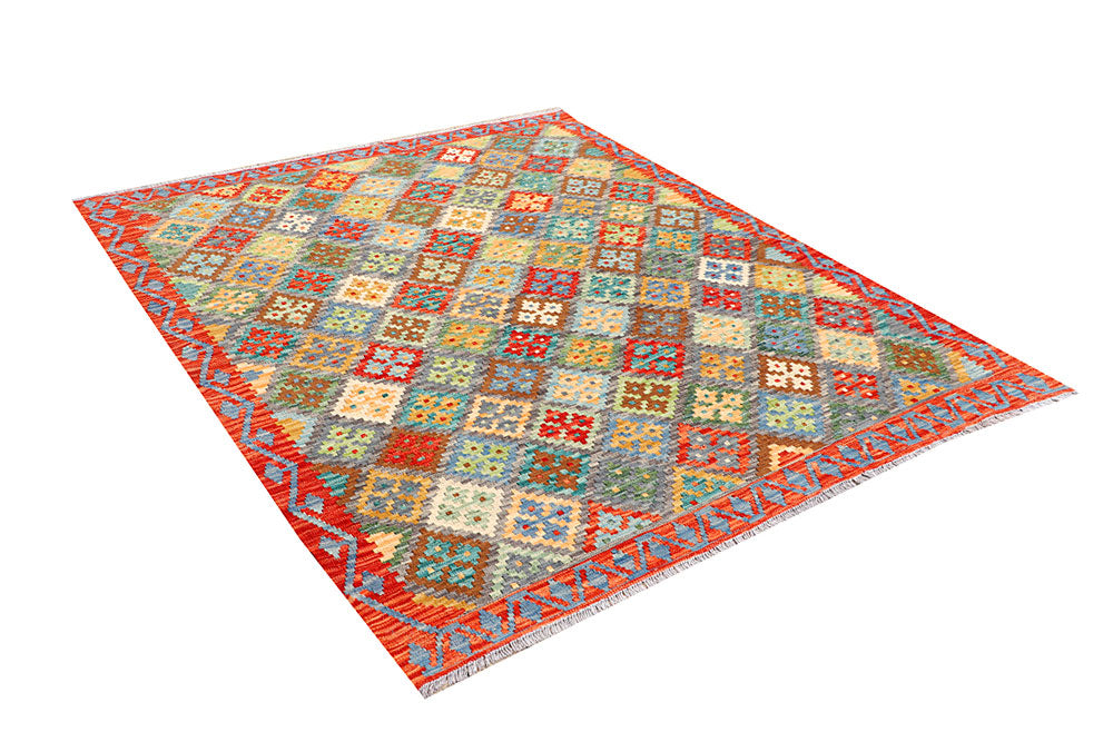 Multi Colored Kilim 5' 2 x 6' 3 - No. 66605 - ALRUG Rug Store