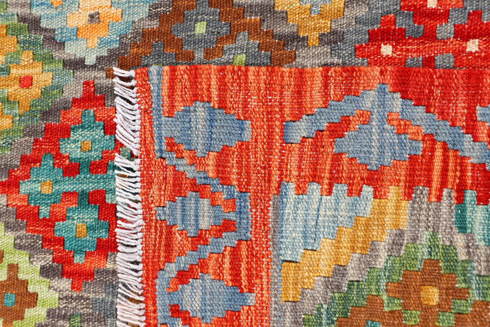 Multi Colored Kilim 5' 2 x 6' 3 - No. 66605 - ALRUG Rug Store