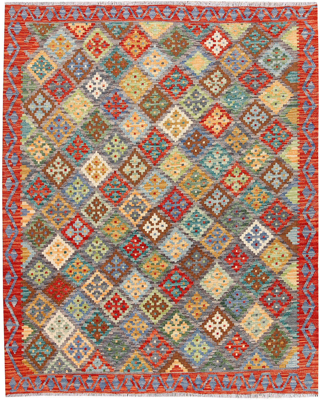 Multi Colored Kilim 5' 2 x 6' 3 - No. 66605 - ALRUG Rug Store