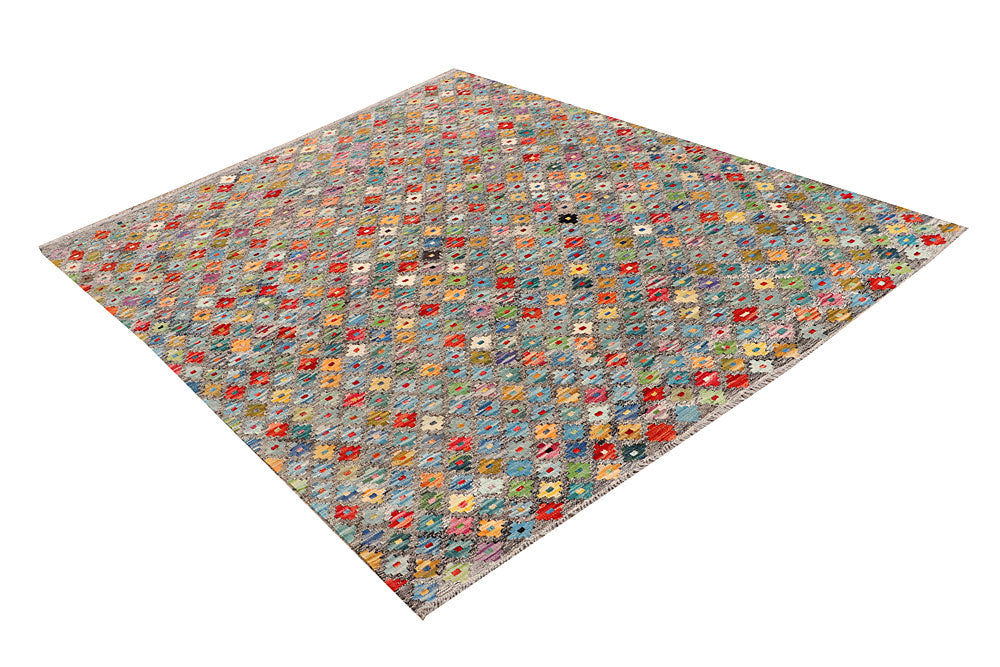 Multi Colored Kilim 5' 2 x 6' 3 - No. 66608 - ALRUG Rug Store