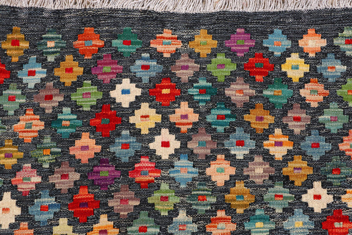 Multi Colored Kilim 5' 2 x 6' 6 - No. 66609 - ALRUG Rug Store