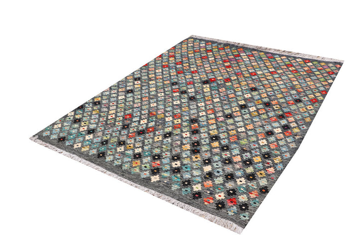 Multi Colored Kilim 5' 2 x 6' 6 - No. 66609 - ALRUG Rug Store