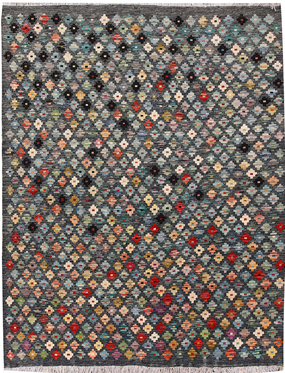 Multi Colored Kilim 5' 2 x 6' 6 - No. 66609 - ALRUG Rug Store