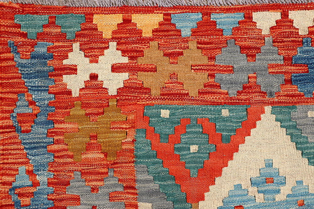 Multi Colored Kilim 5' 1 x 6' 5 - No. 66610 - ALRUG Rug Store