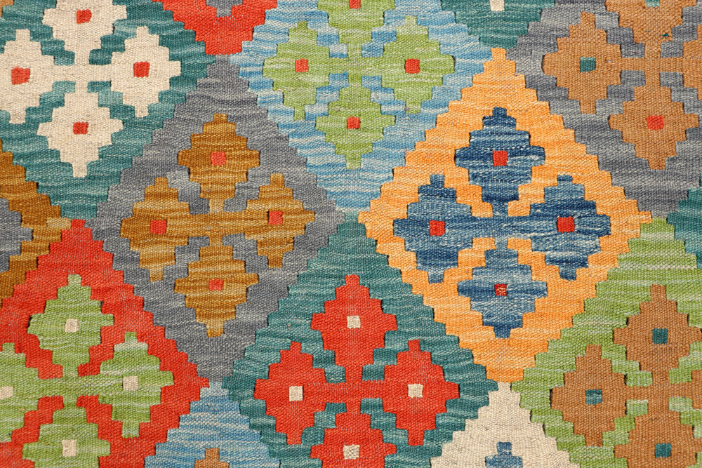 Multi Colored Kilim 5' 1 x 6' 5 - No. 66610 - ALRUG Rug Store