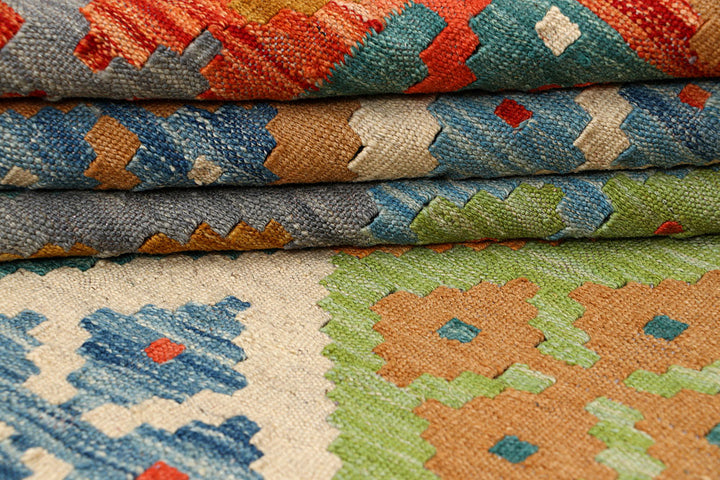 Multi Colored Kilim 5' 1 x 6' 5 - No. 66610 - ALRUG Rug Store