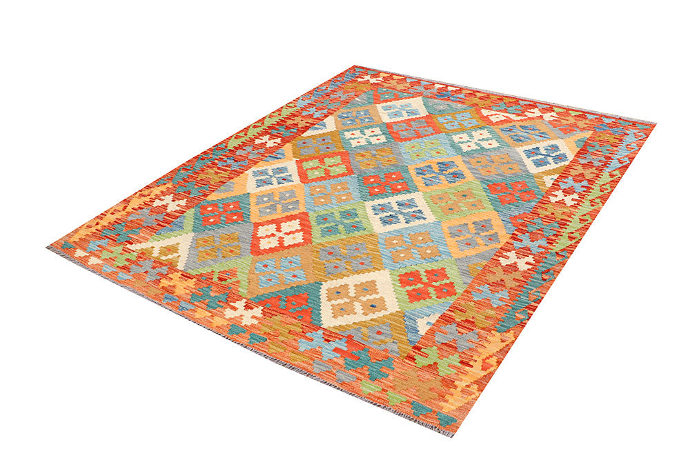 Multi Colored Kilim 5' 1 x 6' 5 - No. 66610 - ALRUG Rug Store