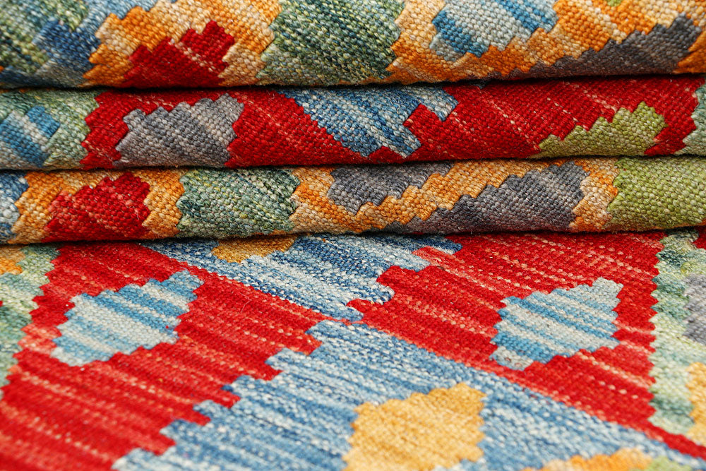 Multi Colored Kilim 4' 11 x 6' 4 - No. 66611 - ALRUG Rug Store