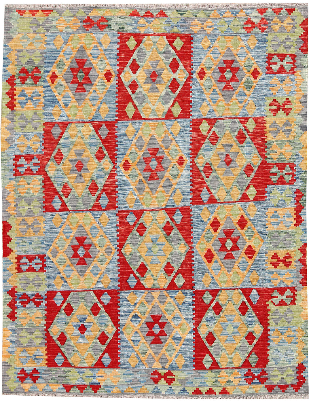Multi Colored Kilim 4' 11 x 6' 4 - No. 66611 - ALRUG Rug Store