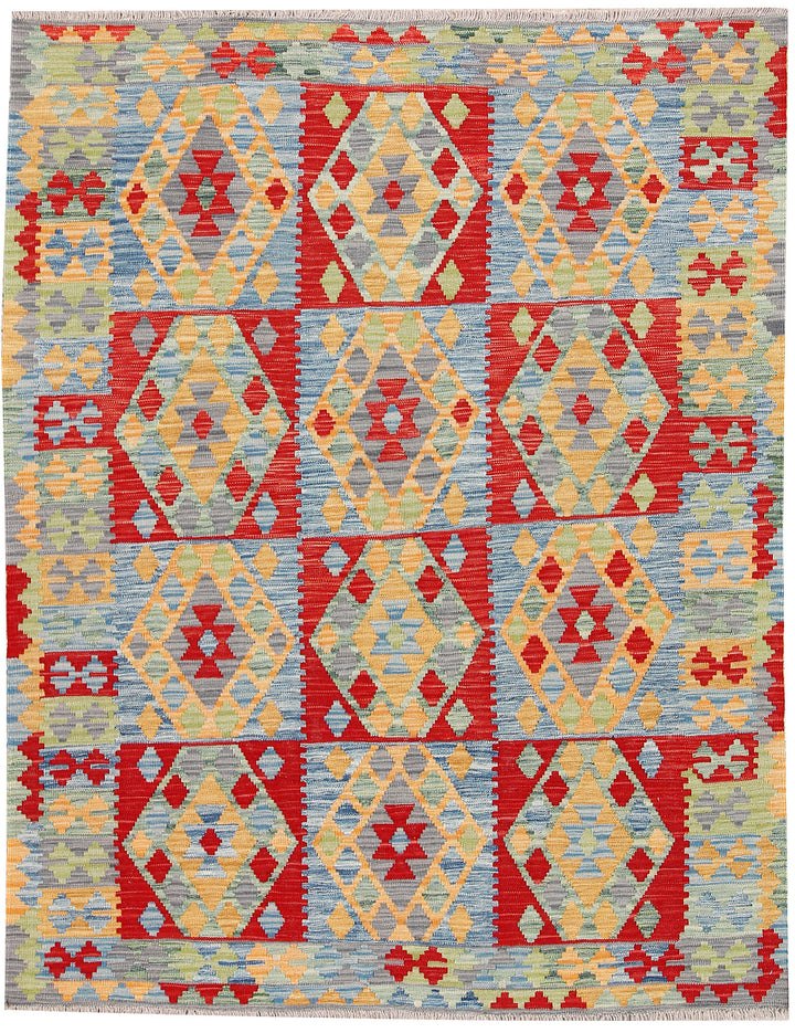 Multi Colored Kilim 4' 11 x 6' 4 - No. 66611 - ALRUG Rug Store