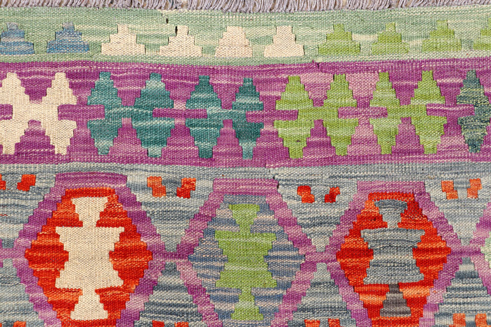 Multi Colored Kilim 5' 1 x 6' 6 - No. 66612 - ALRUG Rug Store