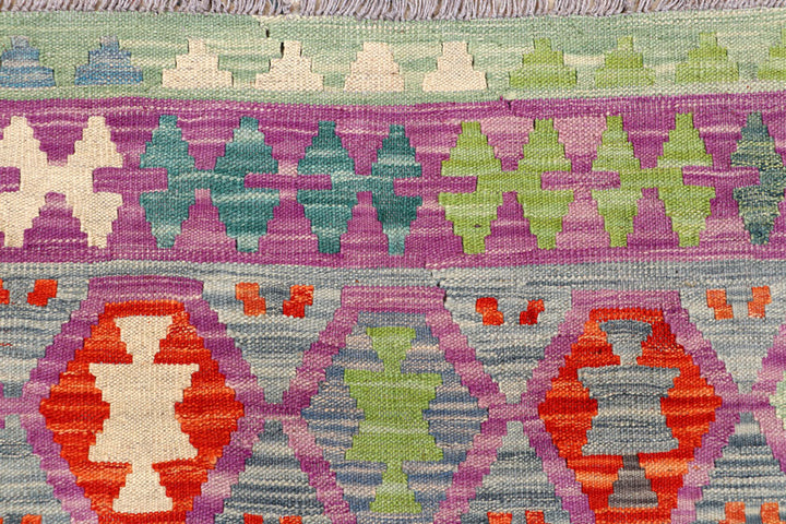 Multi Colored Kilim 5' 1 x 6' 6 - No. 66612 - ALRUG Rug Store