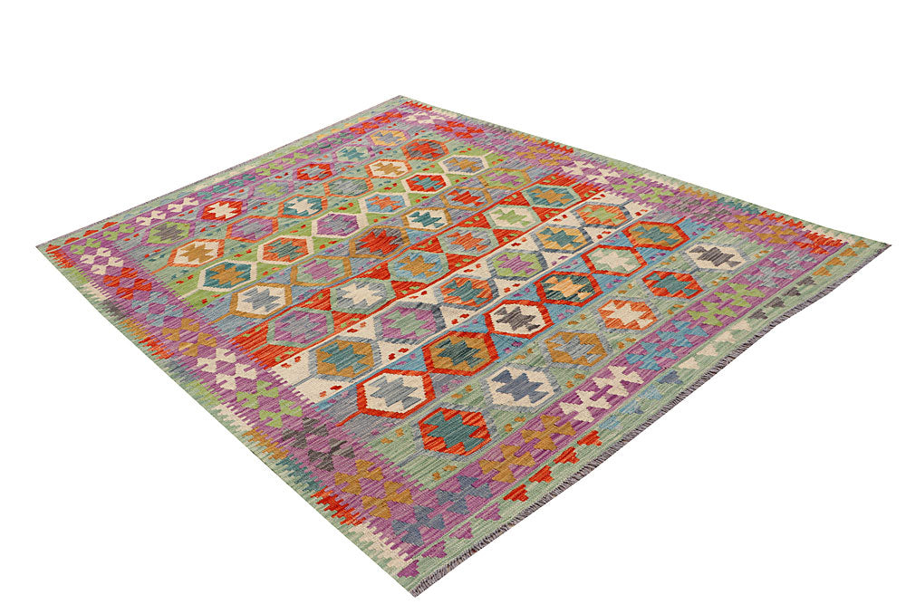 Multi Colored Kilim 5' 1 x 6' 6 - No. 66612 - ALRUG Rug Store