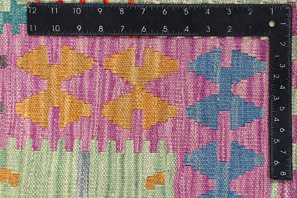 Multi Colored Kilim 5' 1 x 6' 6 - No. 66612 - ALRUG Rug Store