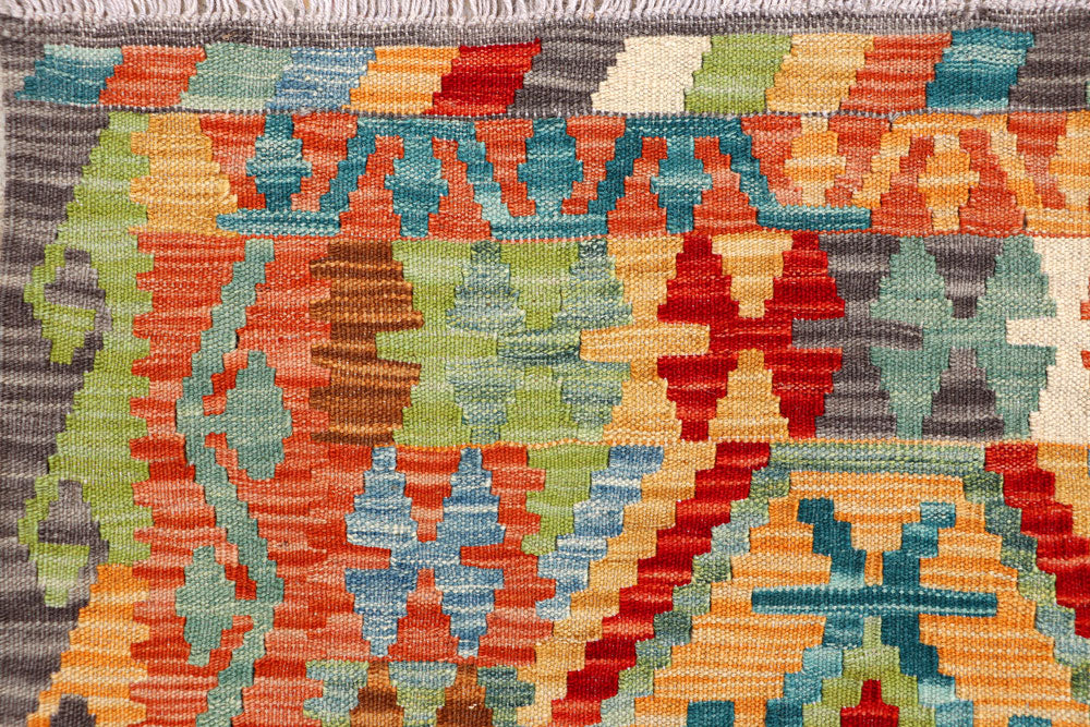 Multi Colored Kilim 5' 3 x 6' 10 - No. 66613 - ALRUG Rug Store