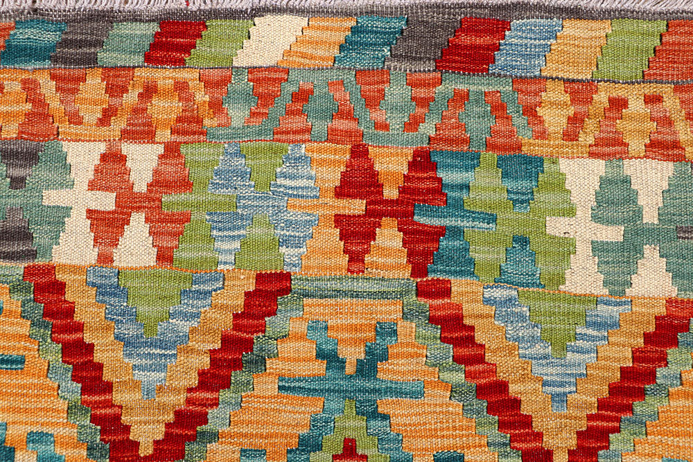 Multi Colored Kilim 5' 3 x 6' 10 - No. 66613 - ALRUG Rug Store