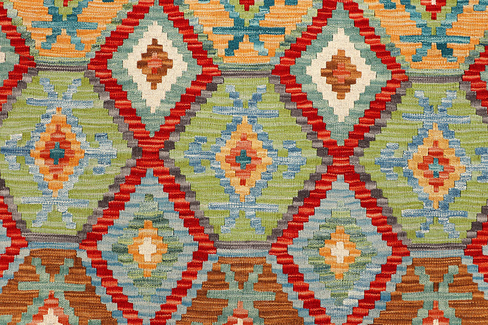 Multi Colored Kilim 5' 3 x 6' 10 - No. 66613 - ALRUG Rug Store