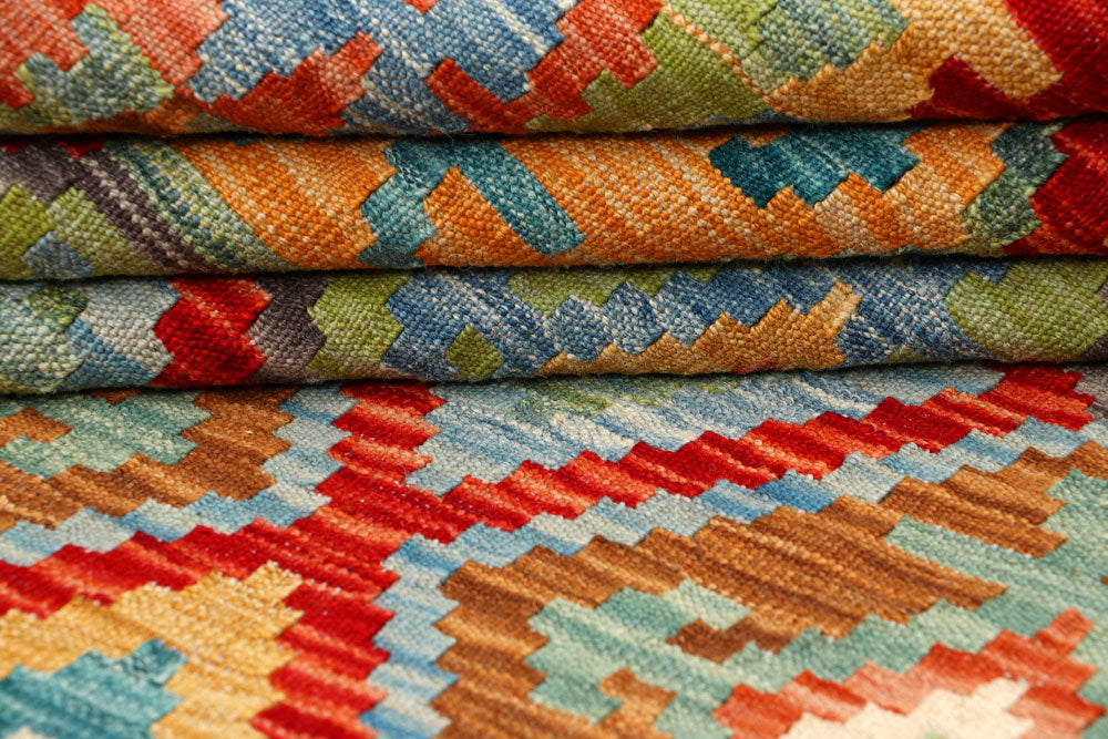 Multi Colored Kilim 5' 3 x 6' 10 - No. 66613 - ALRUG Rug Store