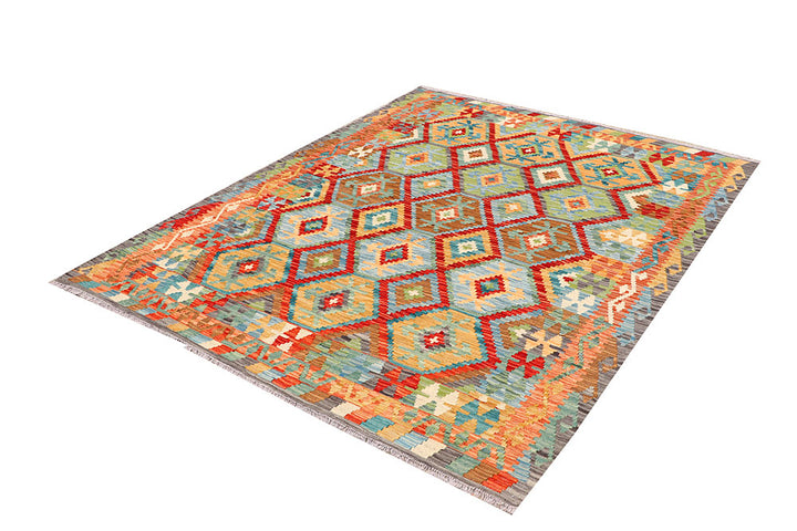 Multi Colored Kilim 5' 3 x 6' 10 - No. 66613 - ALRUG Rug Store