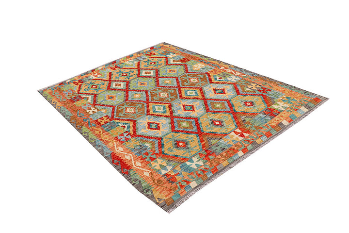 Multi Colored Kilim 5' 3 x 6' 10 - No. 66613 - ALRUG Rug Store