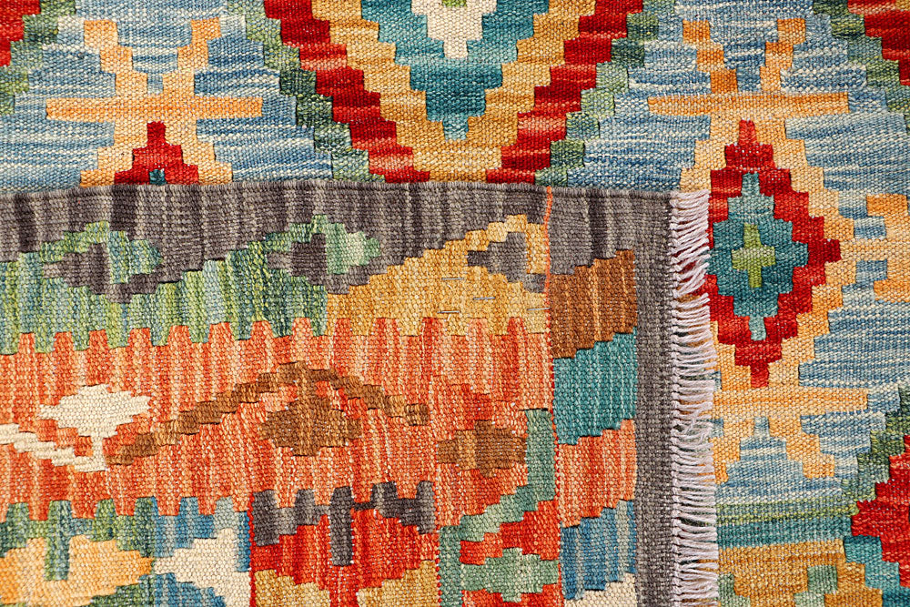 Multi Colored Kilim 5' 3 x 6' 10 - No. 66613 - ALRUG Rug Store