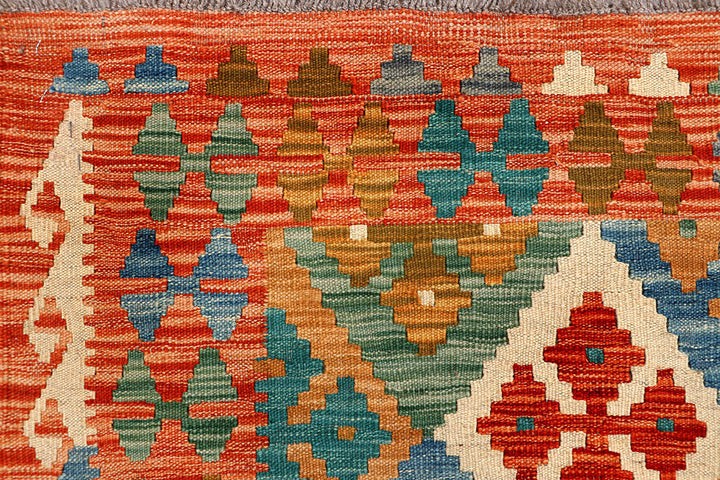 Multi Colored Kilim 5' 1 x 6' 4 - No. 66614 - ALRUG Rug Store