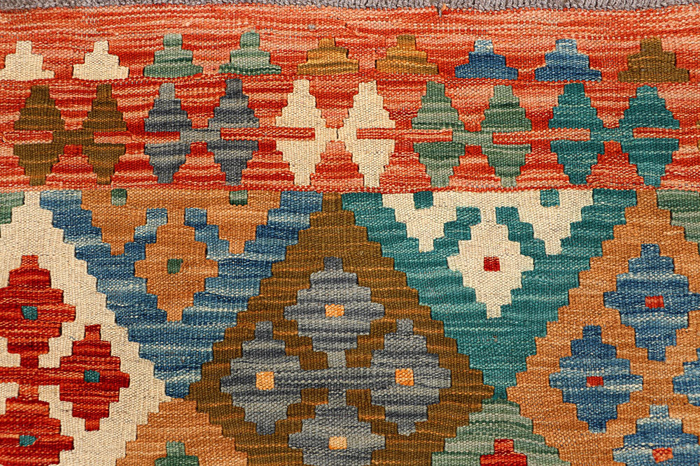 Multi Colored Kilim 5' 1 x 6' 4 - No. 66614 - ALRUG Rug Store