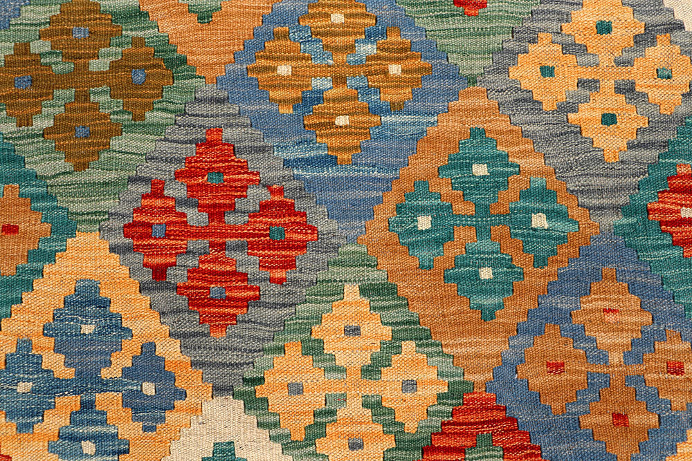 Multi Colored Kilim 5' 1 x 6' 4 - No. 66614 - ALRUG Rug Store