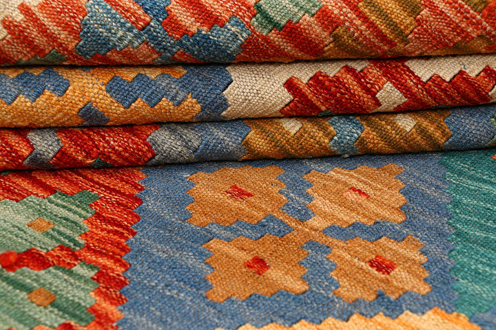 Multi Colored Kilim 5' 1 x 6' 4 - No. 66614 - ALRUG Rug Store