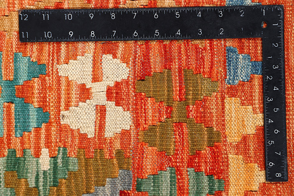 Multi Colored Kilim 5' 1 x 6' 4 - No. 66614 - ALRUG Rug Store