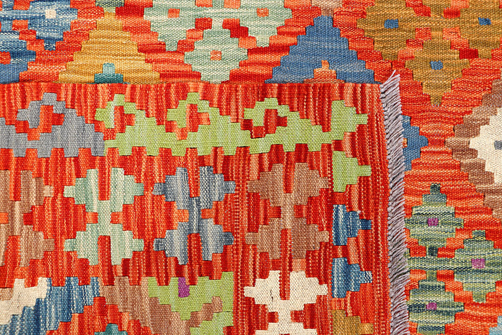 Multi Colored Kilim 5' 2 x 6' 4 - No. 66616 - ALRUG Rug Store