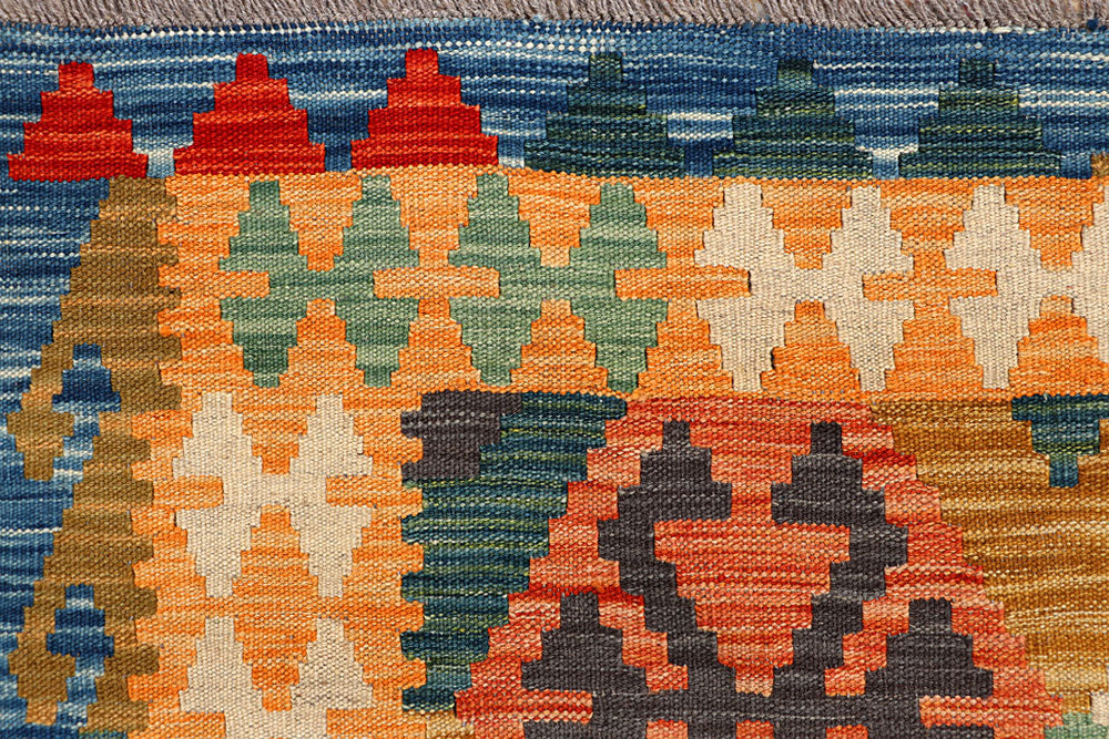 Multi Colored Kilim 5' 1 x 6' 6 - No. 66617 - ALRUG Rug Store