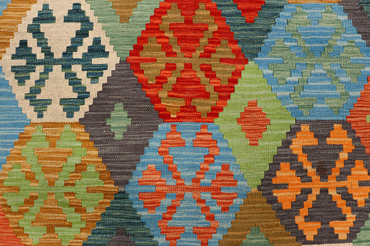 Multi Colored Kilim 5' 1 x 6' 6 - No. 66617 - ALRUG Rug Store