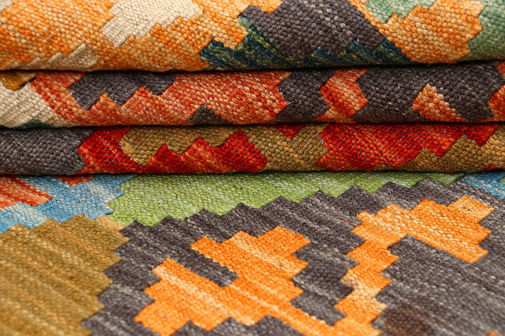 Multi Colored Kilim 5' 1 x 6' 6 - No. 66617 - ALRUG Rug Store