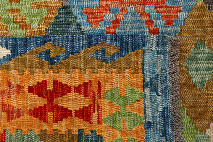Multi Colored Kilim 5' 1 x 6' 6 - No. 66617 - ALRUG Rug Store