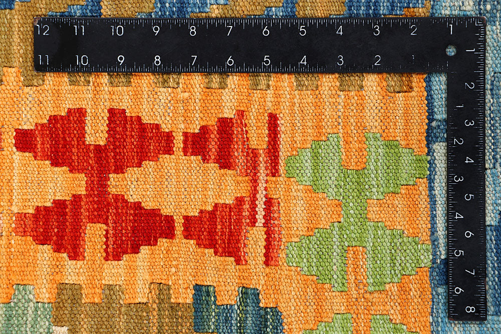 Multi Colored Kilim 5' 1 x 6' 6 - No. 66617 - ALRUG Rug Store