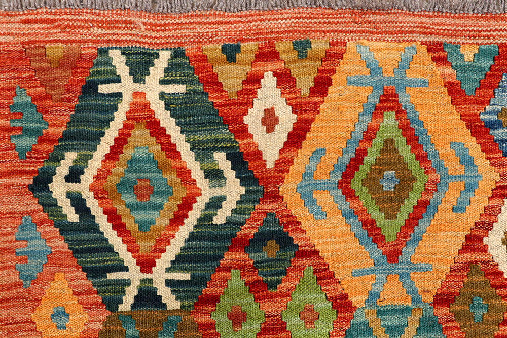 Multi Colored Kilim 5' 2 x 6' 5 - No. 66618 - ALRUG Rug Store