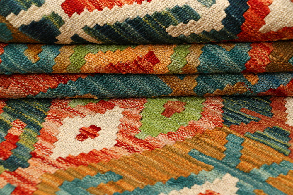 Multi Colored Kilim 5' 2 x 6' 5 - No. 66618 - ALRUG Rug Store