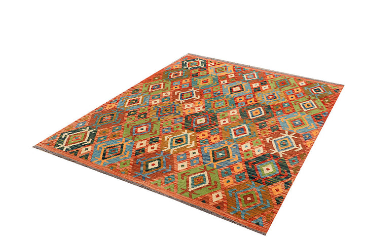 Multi Colored Kilim 5' 2 x 6' 5 - No. 66618 - ALRUG Rug Store