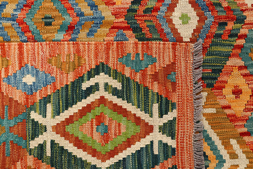 Multi Colored Kilim 5' 2 x 6' 5 - No. 66618 - ALRUG Rug Store