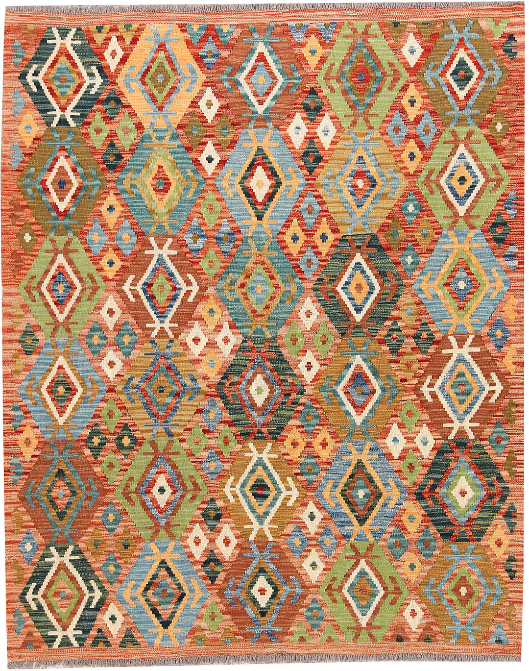 Multi Colored Kilim 5' 2 x 6' 5 - No. 66618 - ALRUG Rug Store