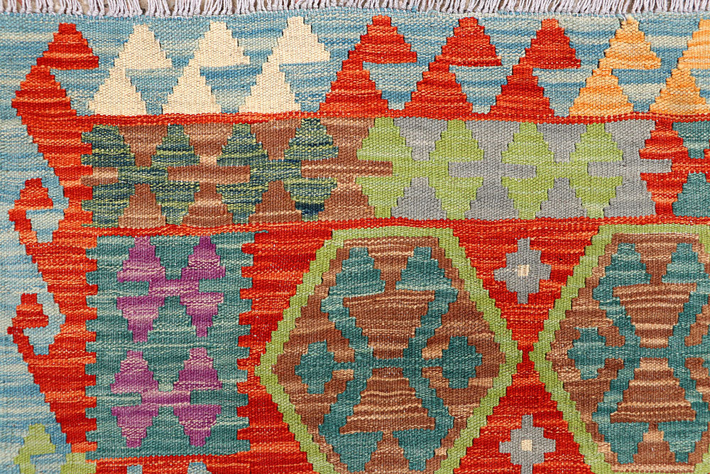 Multi Colored Kilim 4' 11 x 6' 5 - No. 66619 - ALRUG Rug Store