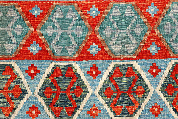 Multi Colored Kilim 4' 11 x 6' 5 - No. 66619 - ALRUG Rug Store