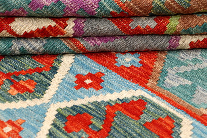 Multi Colored Kilim 4' 11 x 6' 5 - No. 66619 - ALRUG Rug Store