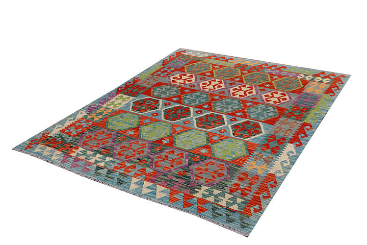 Multi Colored Kilim 4' 11 x 6' 5 - No. 66619 - ALRUG Rug Store