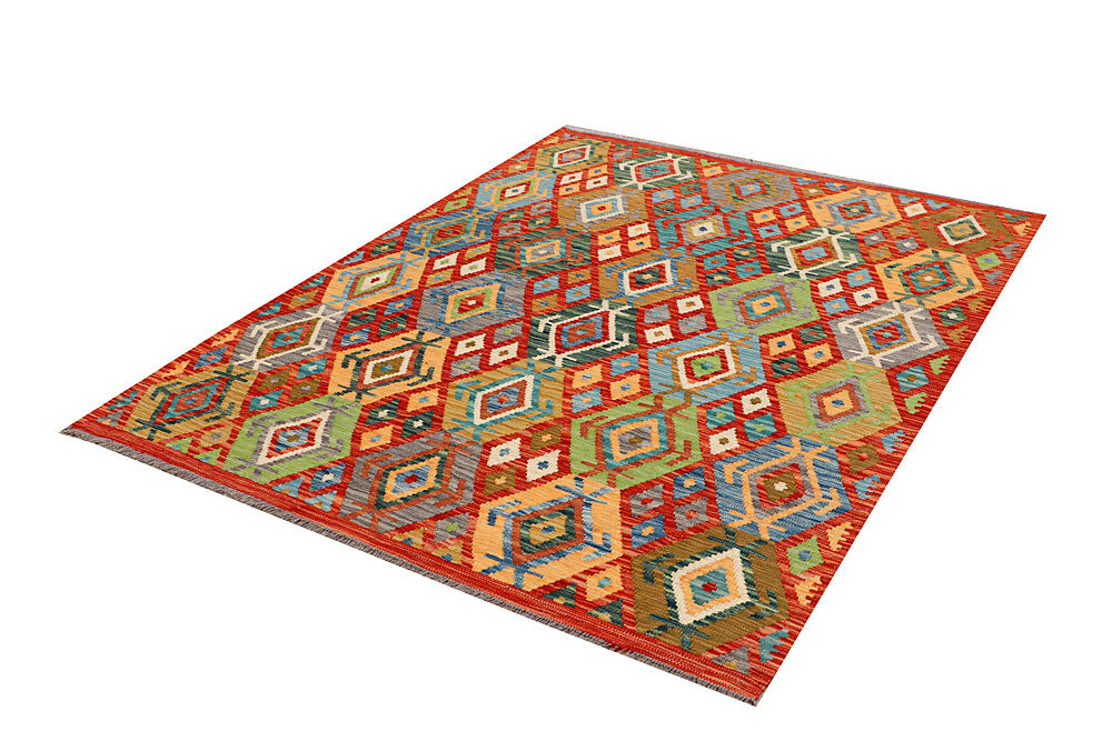 Multi Colored Kilim 5' 1 x 6' 5 - No. 66620 - ALRUG Rug Store
