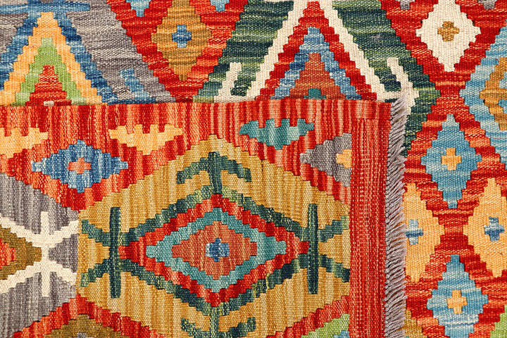 Multi Colored Kilim 5' 1 x 6' 5 - No. 66620 - ALRUG Rug Store