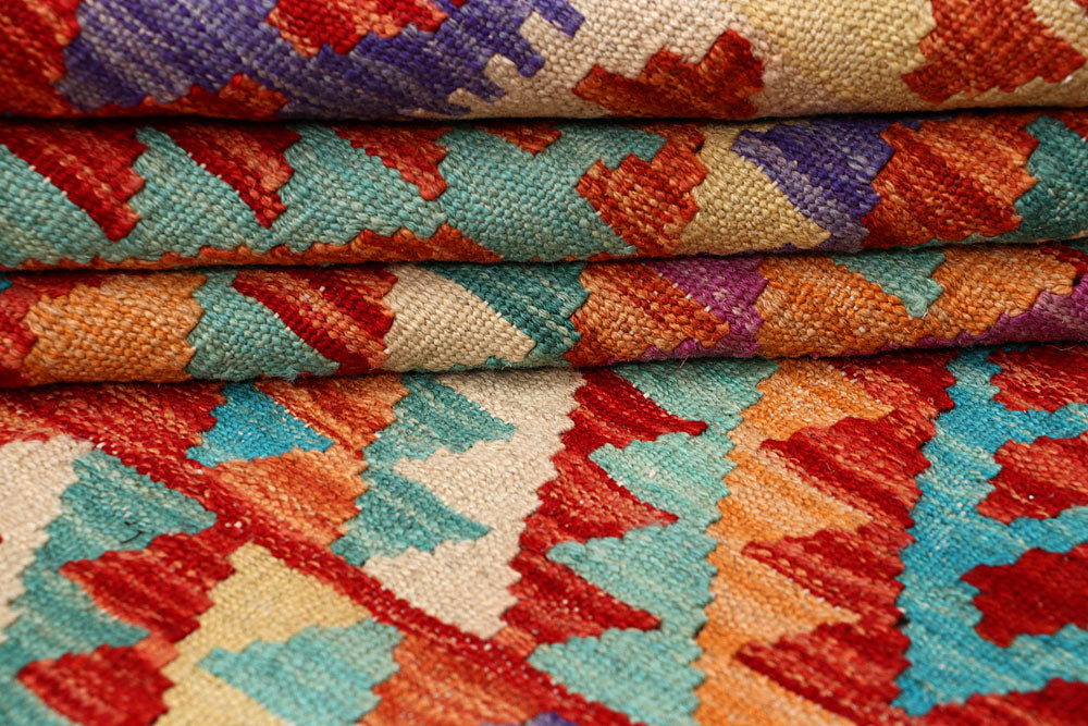 Multi Colored Kilim 4' 11 x 6' 5 - No. 66621 - ALRUG Rug Store