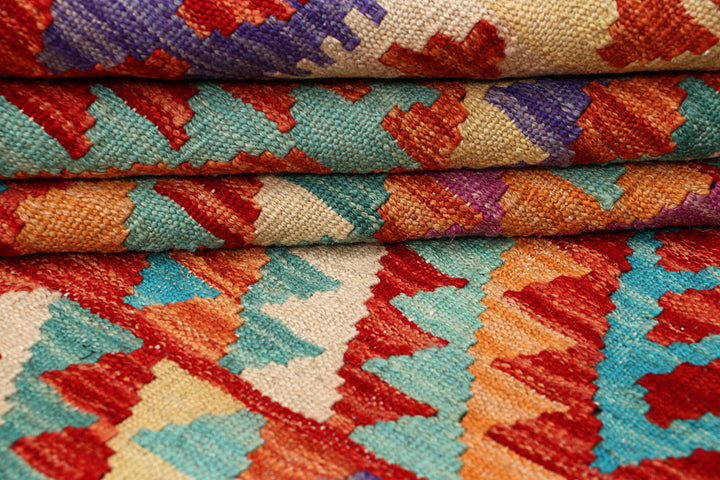 Multi Colored Kilim 4' 11 x 6' 5 - No. 66621 - ALRUG Rug Store